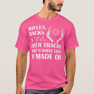 Camiseta Racks Racks And Deer Tracks And Deer Tracks Hunter