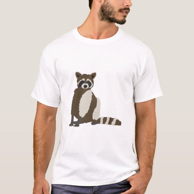 Camiseta Racón lindo en el Ilustracion de la selva de pino (Anverso)