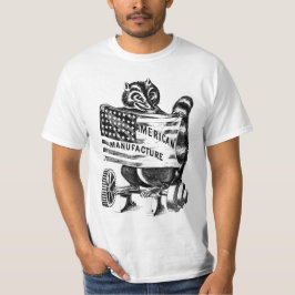 Camiseta Racoon Americana Ilustracion de Arte Político