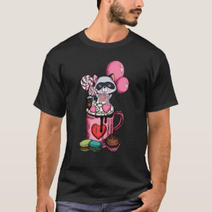 Camiseta Racoon Animal en la Copa del Café Mug Valentine V