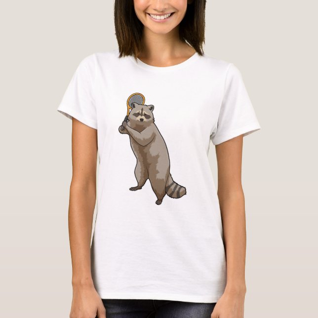 Camiseta Racoon at Tennis with Tennis racket (Anverso)