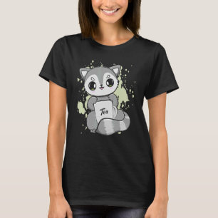 Camiseta Racoon Bebe Leche De Té De Burbuja Con Boba Tropic