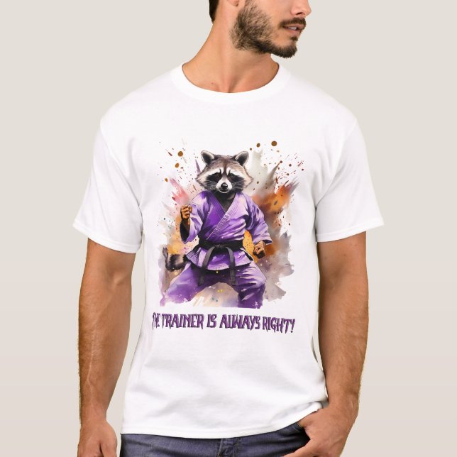 Camiseta Racoon-coach, deporte (Anverso)