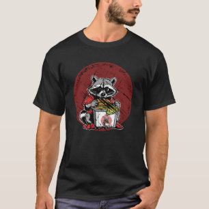 Camiseta Racoon comiendo basura