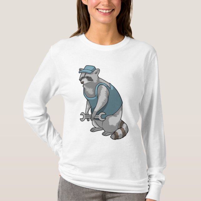 Camiseta Racoon como artesano con llave (Anverso)