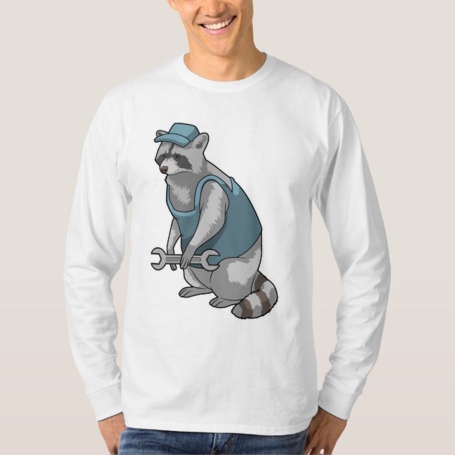 Camiseta Racoon como artesano con llave (Anverso)