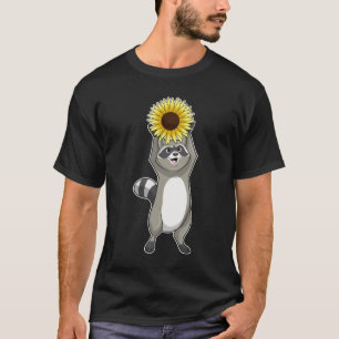 Camiseta Racoon con girasol