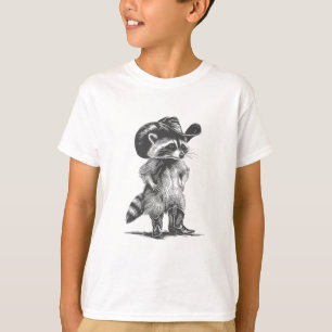 Camiseta Racoon Cowboy Funny Racoon Gráfica Memes Hombres M