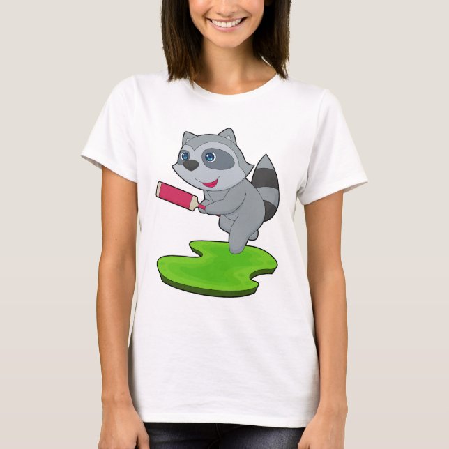 Camiseta Racoon Cricket Cricket bat (Anverso)