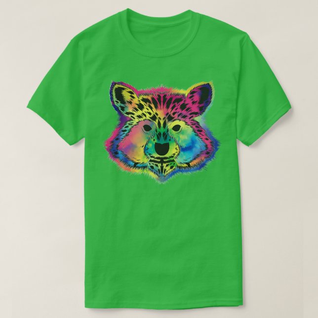 Camiseta Racoon de cosecha animal Panda (Diseño del anverso)