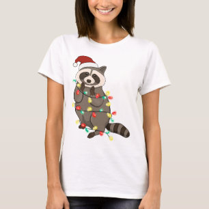 Camiseta Racoon de graciosos Navidades cute
