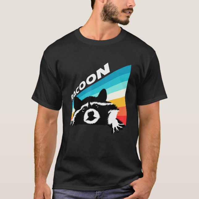 Camiseta Racoon de Hombres Vintage (Anverso)