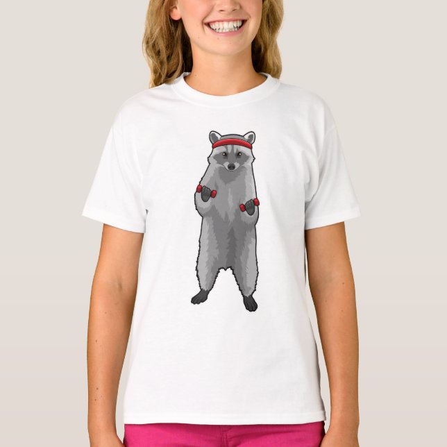 Camiseta Racoon en Gimnasio con campanas de púas (Anverso)