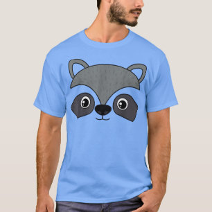 Camiseta Racoon Face Costume Cuto Animal Fácil Halloween Gi