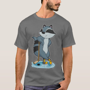 Camiseta Racoon Hockey sobre hielo Palo de hockey sobre hie