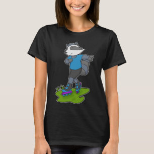 Camiseta Racoon patinaje sobre hielo