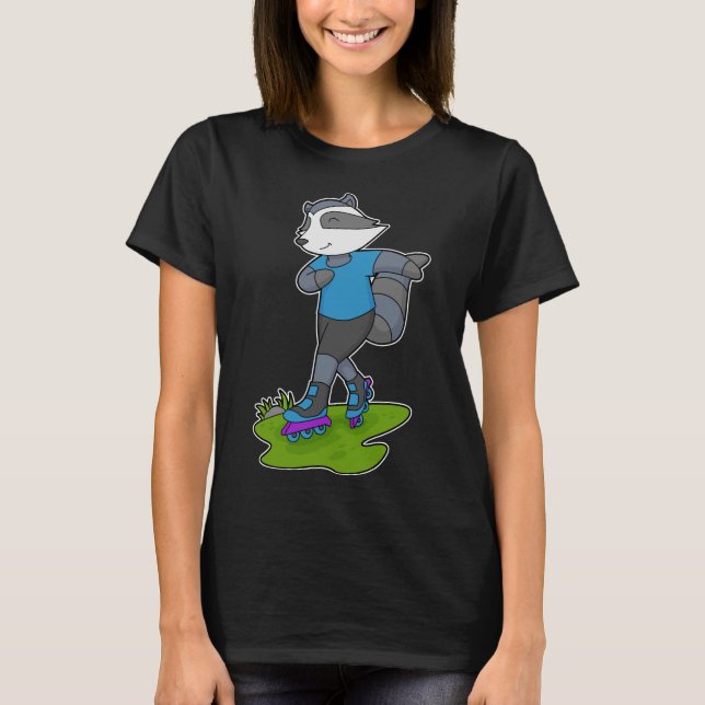 Camiseta Racoon patinaje sobre hielo (Anverso)