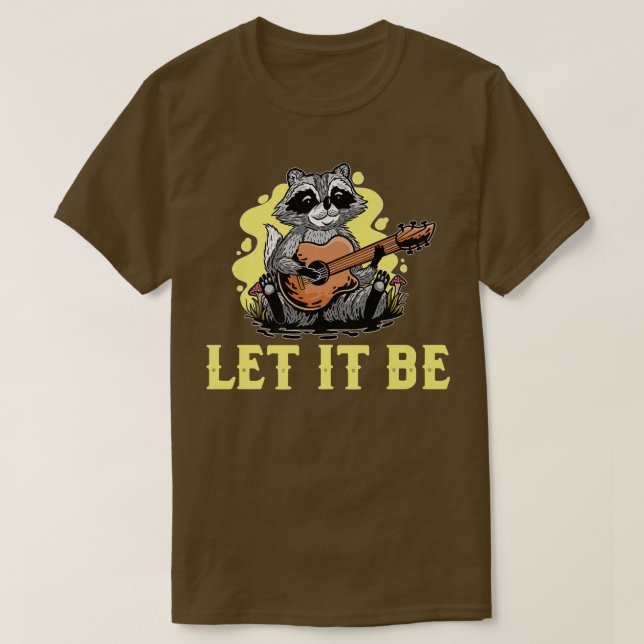 Camiseta Racoon Toca Guitarra Premium (Diseño del anverso)