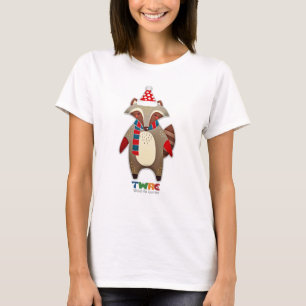 Camiseta Racoon vestido todo para arriba para el navidad