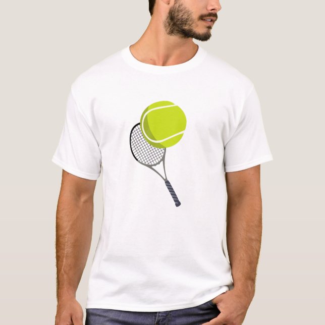 Camiseta Racquet de bolas de tenis y raquetas (Anverso)