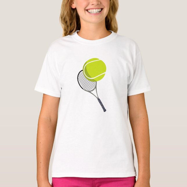 Camiseta Racquet de bolas de tenis y raquetas (Anverso)