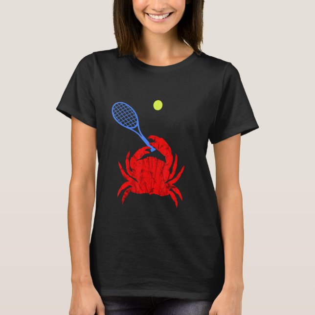 Camiseta Racquet Red Crab Tenis Jugador Racquet Shellfish C (Anverso)