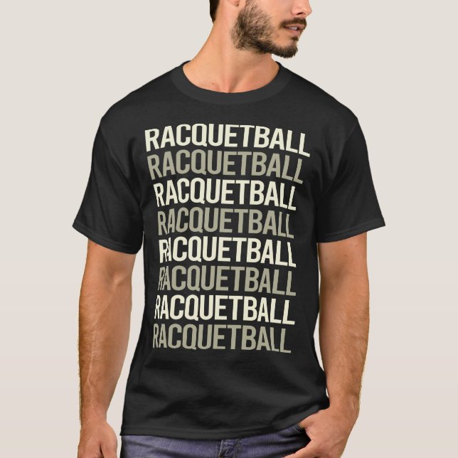 Camiseta Racquetball de texto blanco (Anverso)