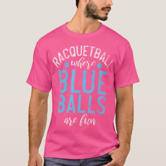 Camiseta Racquetball donde las bolas azules son racquet div