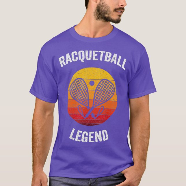 Camiseta Racquetball Leyenda Vintage Tennis Racquet Ball (Anverso)