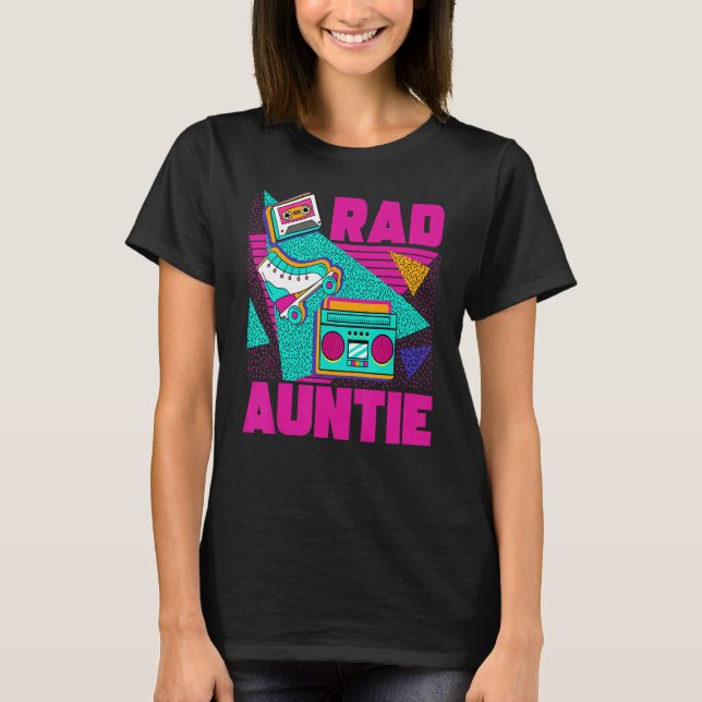 Camiseta Rad Auntie 90s Aesthetic Nostalgia 1990's Retro Au (Anverso)