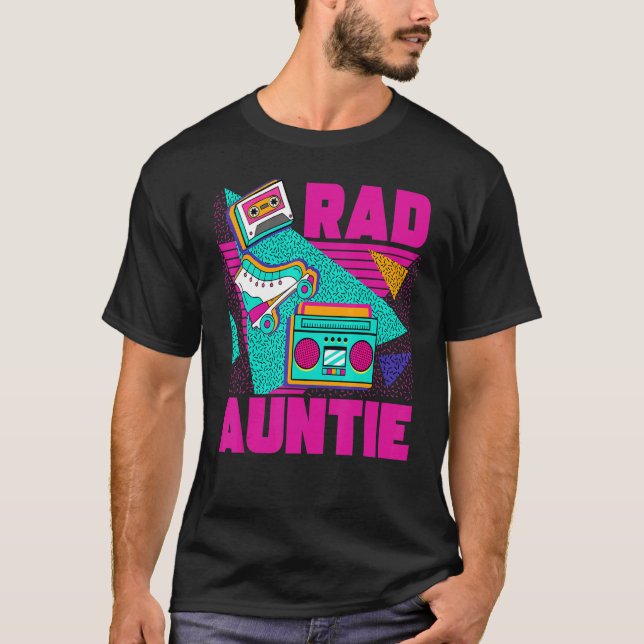 Camiseta Rad Auntie 90s Aesthetic Nostalgia 1990's Retro Au (Anverso)