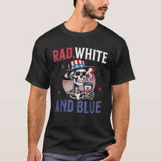 Camiseta Rad Blue Radiology Skeleton Café X ray 4ª