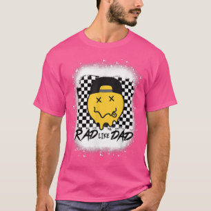Camiseta Rad Dad Funny Checkered Father's Day Smile Face Bl