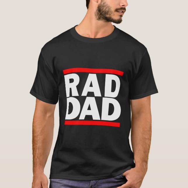 Camiseta Rad Dad Retro Hip Hop Fathers Day (Anverso)