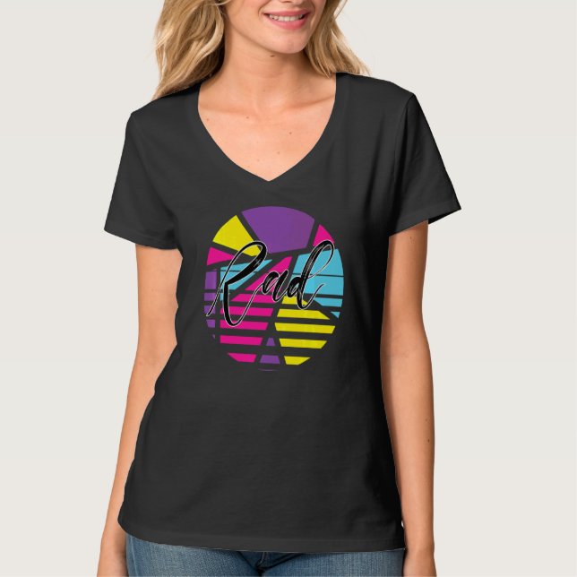 Camiseta Rad Diseño psicodélico I Love The 80's (Anverso)