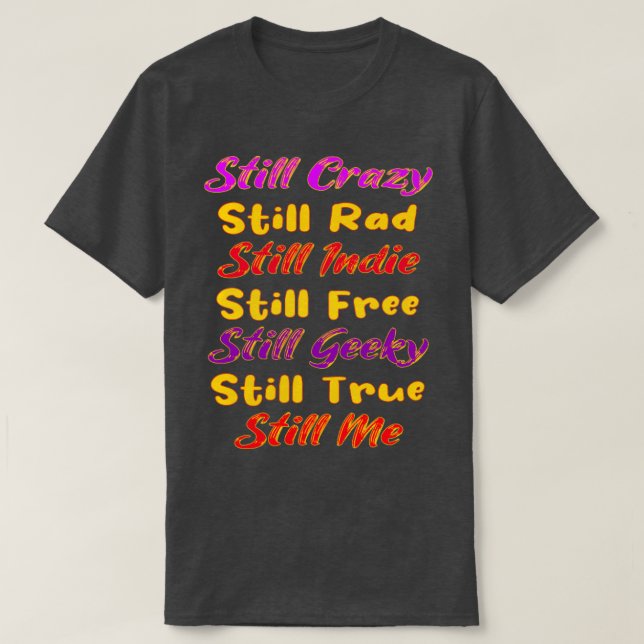 Camiseta Rad Indie Free Freaky True Me Typograp (Diseño del anverso)