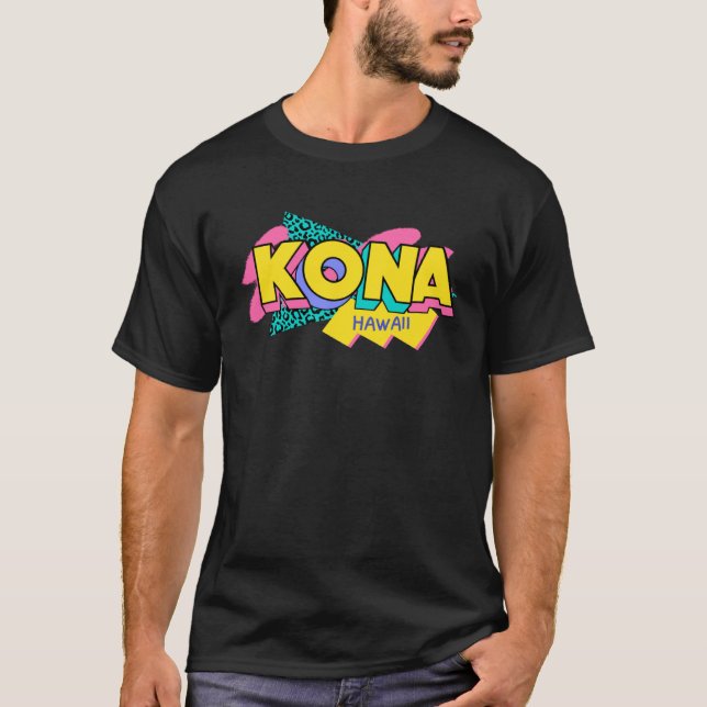 Camiseta Rad Retro Kona Hawaii Nos estilo hawaiano de los a (Anverso)