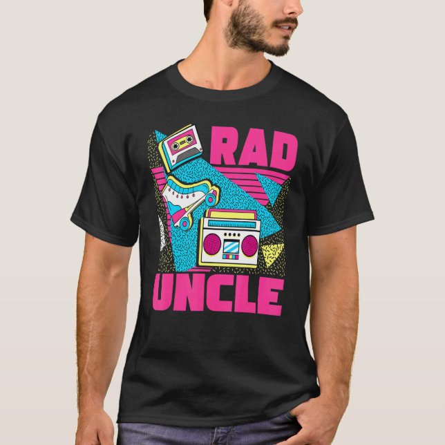 Camiseta Rad Uncle 90s Aesthetic Nostalgia 1990's Retro Unc (Anverso)