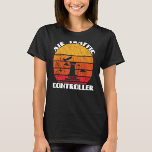 Camiseta Radar de vuelo retro vintage del controlador de tr