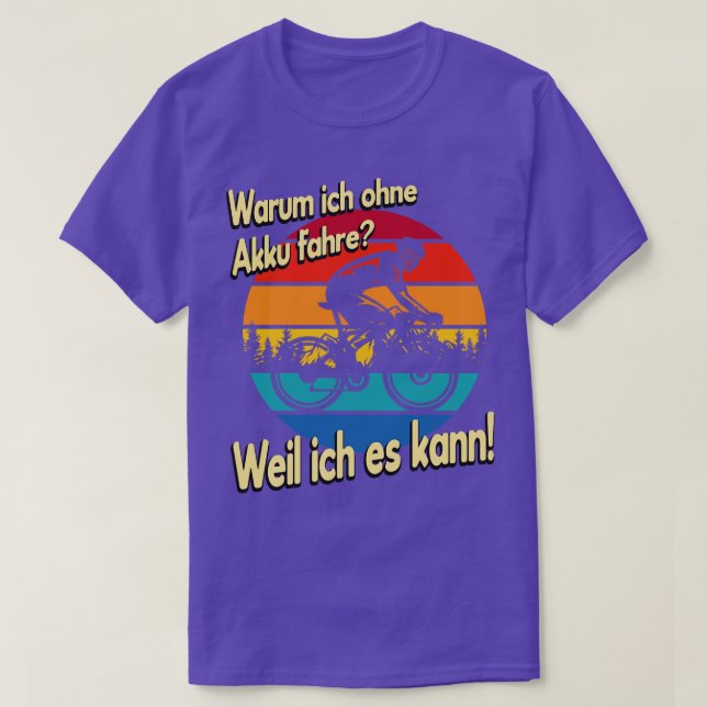 Camiseta Radfahrer Spruch ohne Akku (Diseño del anverso)