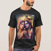 Radha Krishna Amor Eterno Divino Gráfico Espiritua
