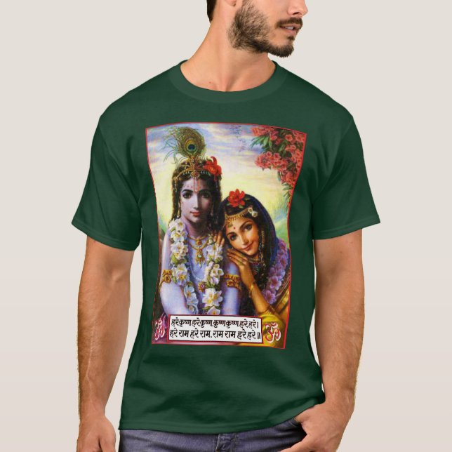 Camiseta Radha y Krishna - ॐ divino del amor (Anverso)