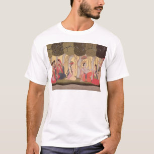 Camiseta Radha y Krishna asentados en una arboleda, Kulu