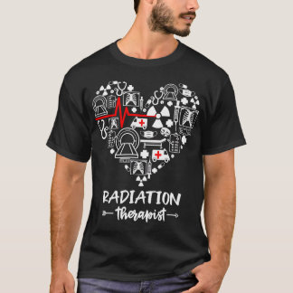 Camiseta Radiación Terapia Terapia Cardíaca Divertida Radia