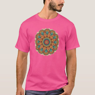 Camiseta Radiant Mandala Boho Style Design