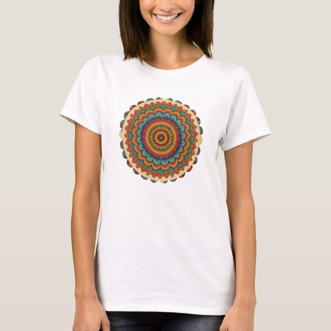 Camiseta Radiant Mandala Boho Vibes Tee (Anverso)