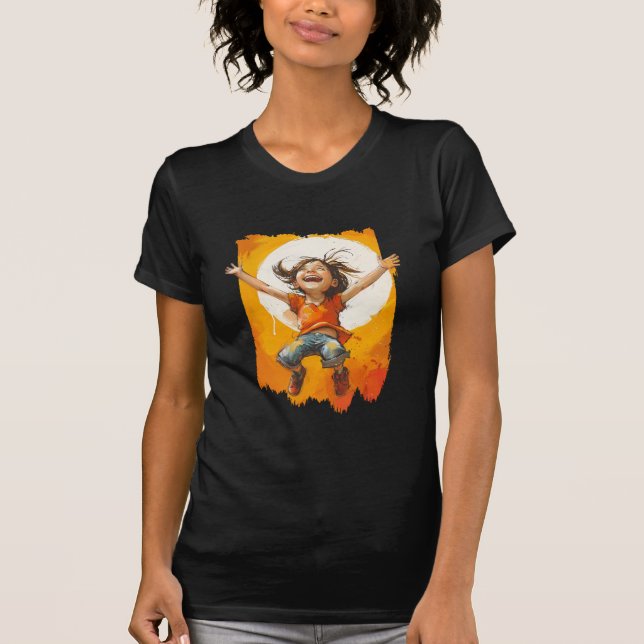 Camiseta Radiar alegría con salpicaduras de pintura vibrant (Anverso)