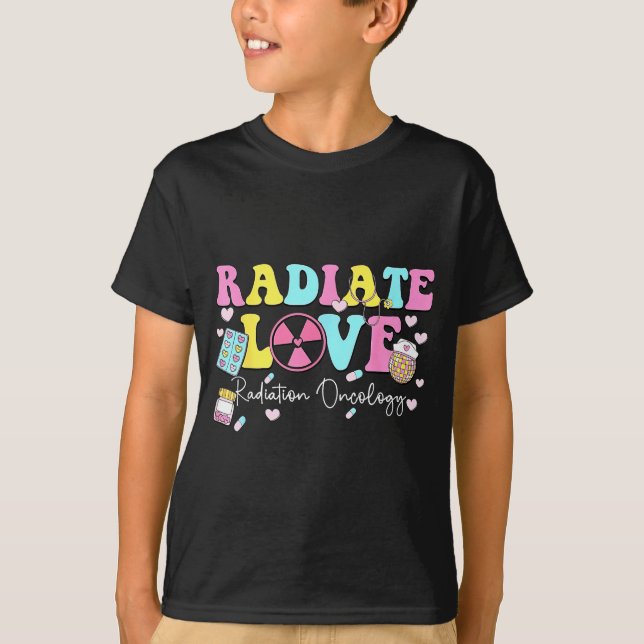 Camiseta Radiate Love Radiation Oncology Valentine's Day Ra (Anverso)