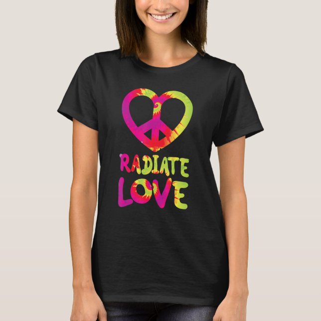 Camiseta Radiate Love rainbow happiness hippies quote (Anverso)