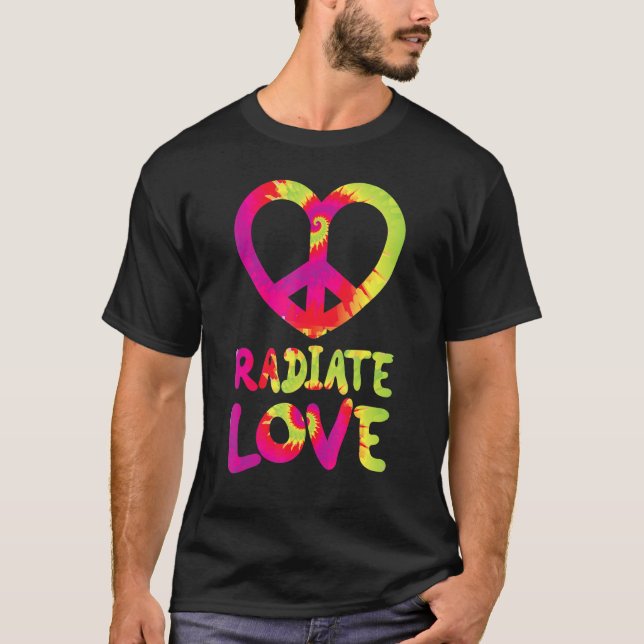Camiseta Radiate Love rainbow happiness hippies quote (Anverso)